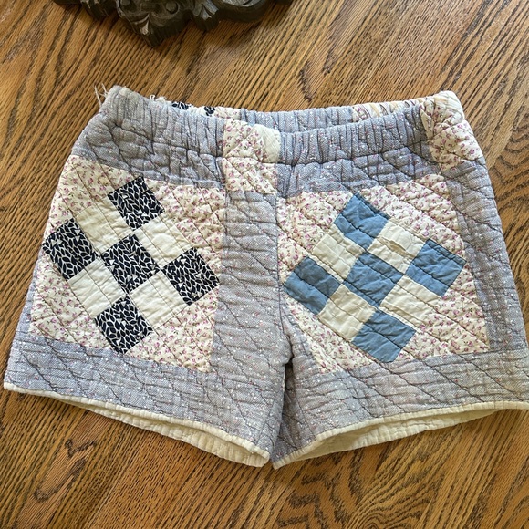 Pants - Vintage handmade quilt shorts
